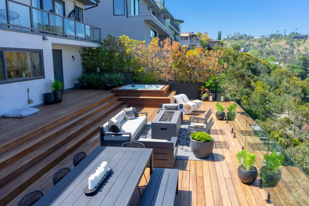 Hillside Deck Building